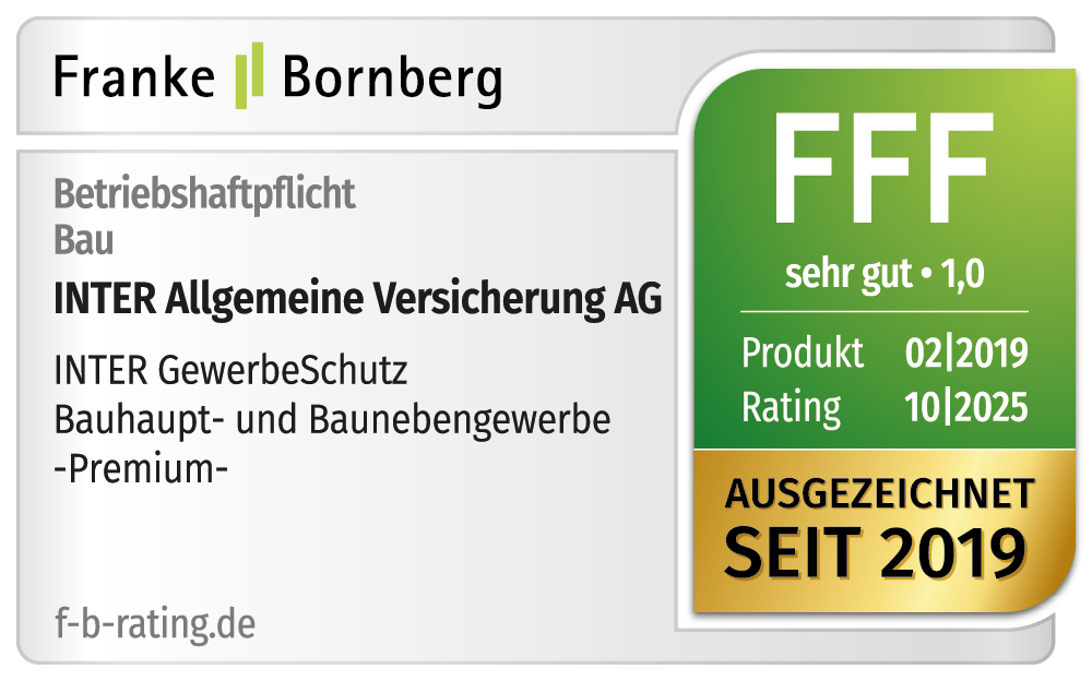 Franke und Bornberg – Gewerbe-Betriebshaftpflicht Premium – FFF sehr gut